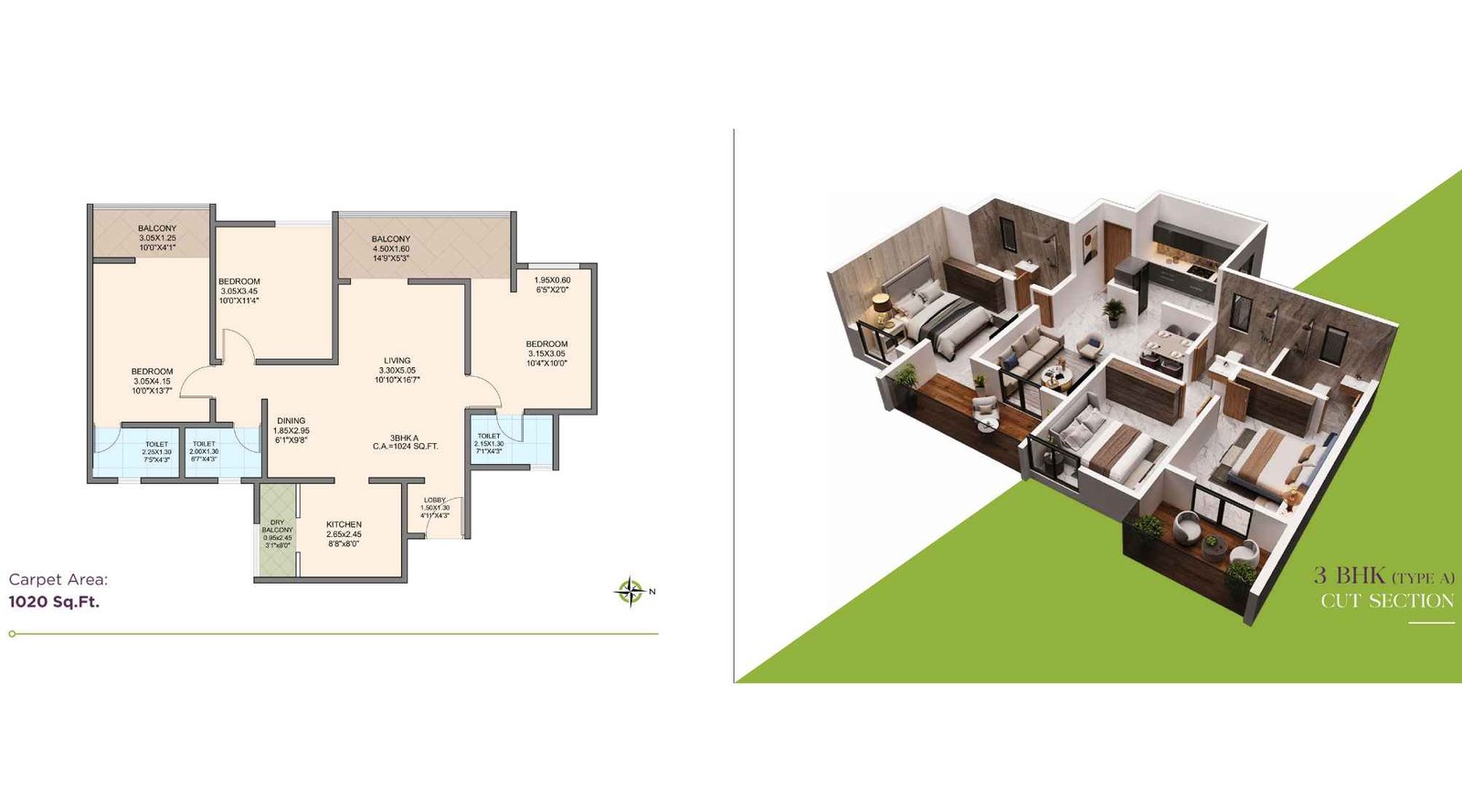 Basil-Flora-3-BHK-1020-Sqft